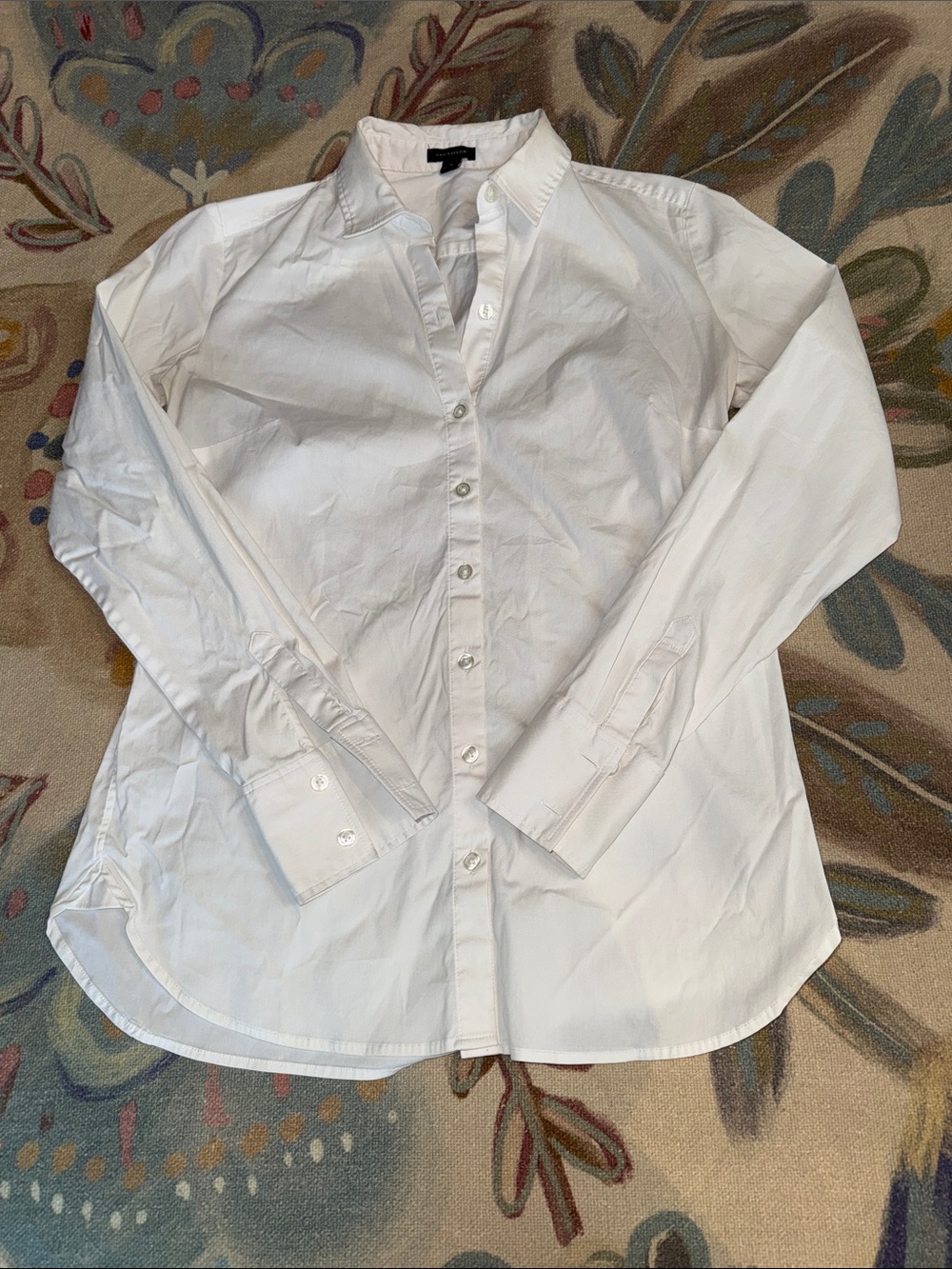 Ann Taylor White Button-Down Shirt